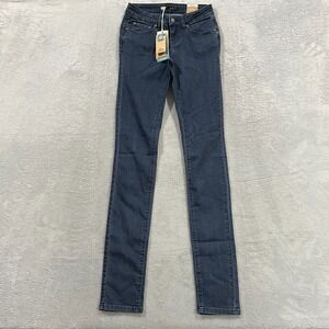 PrAna Kayla Slim Fit Skinny Jeans Womens 00/24 Blue Denim Tall Inseam W4117TL02